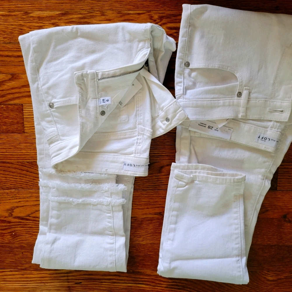 white jeans LOFT